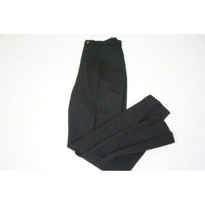 Ralph Lauren Collection Black 100% Wool Leg Opening Zip Military Pants 0 New